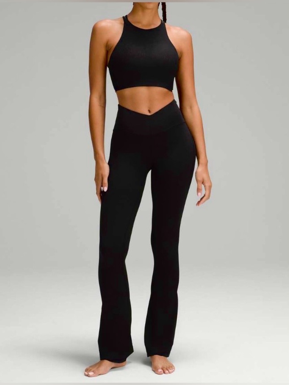 Lululemon Align V-Waist Mini-Flared Pant Black Nulu Yoga Pants Women’s Size 6